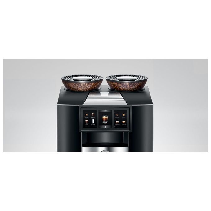 JURA GIGA 10 Diamond Black - Macchina da caffe' automatica, 2,6 L, 15 bar, 2700 W, 35 specialita', doppio macinacaffe', Cold Extraction Process, pannello panoramico touch, Nero