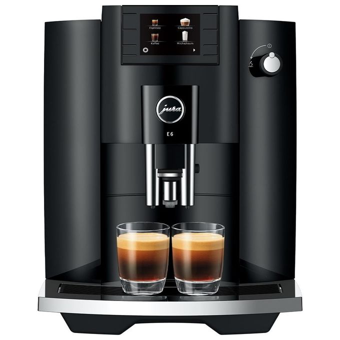 JURA E6 Piano Black Macchina da caffe' automatica 19 L 15 bar 1450 W 11 specialita' macinacaffe' Aroma Professional display TFT sistema cappuccino Nero