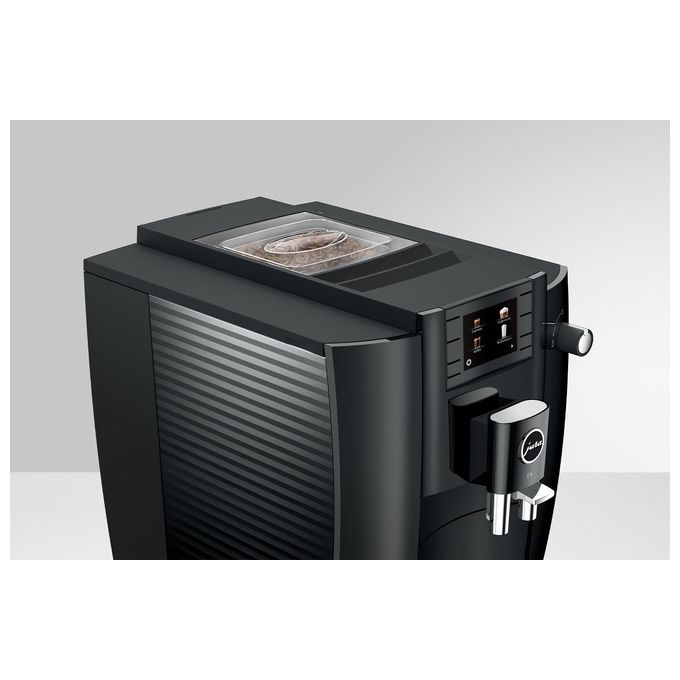 JURA E6 Piano Black Macchina da caffe' automatica 19 L 15 bar 1450 W 11 specialita' macinacaffe' Aroma Professional display TFT sistema cappuccino Nero