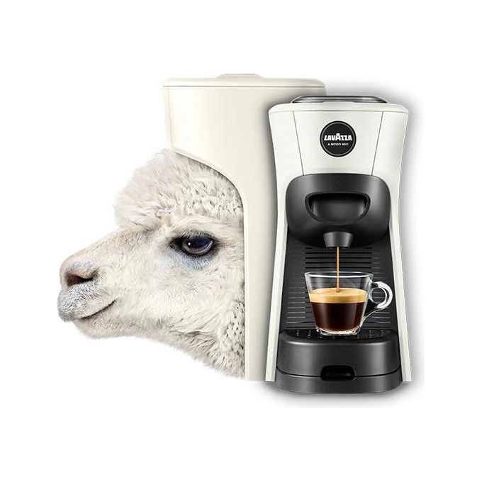 Lavazza Tiny Eco, Macchina per Caffe' a Capsule, Automatica-Manuale, Nero e Bianco