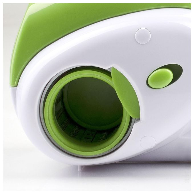 Girmi GT0203 Grattugia Elettrica Ricaricabile 12W 2 Rulli Inox Bianco-Verde