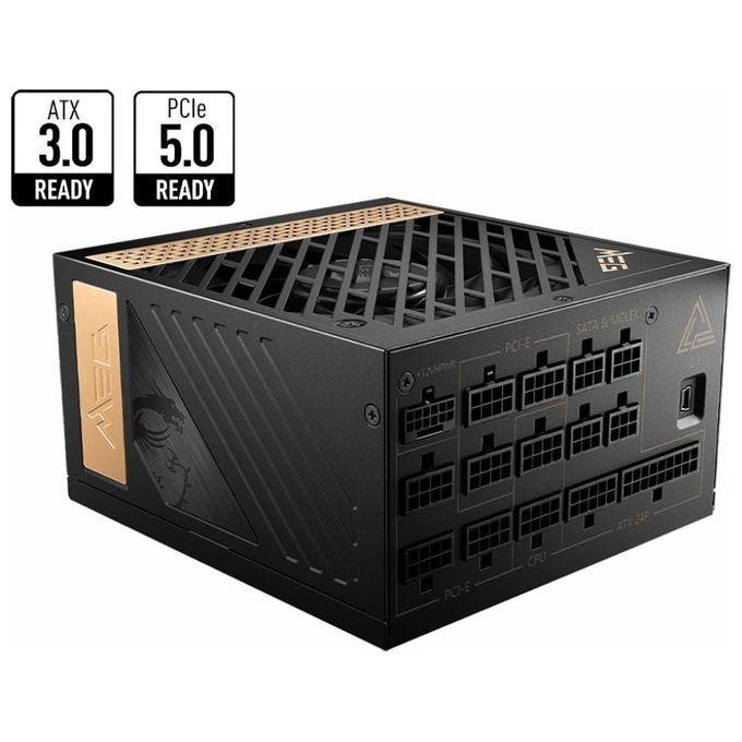 MSI MEG AI1300P PCIE5 Alimentatore per Computer 1300W 24-Pin ATX ATX Nero