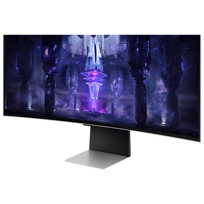 Samsung Monitor Gaming Odyssey OLED G8 (S34BG850), Curvo (1800R), 34'', 3440x1440 (WQHD), 21:9, HDR10+, OLED, 175 Hz, 0,1 ms, Freesync Premium, Micro HDMI, USB-C, Mini-DP, WiFi, Bluetooth, Casse, HAS