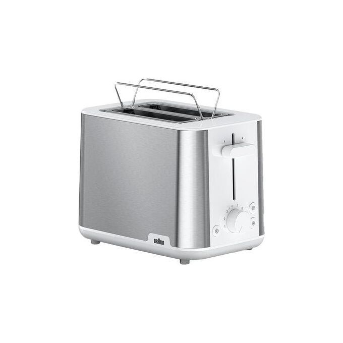 Braun HT 1510 WH PurShine Tostapane 2 Fette 900W Acciaio Inossidabile-Bianco