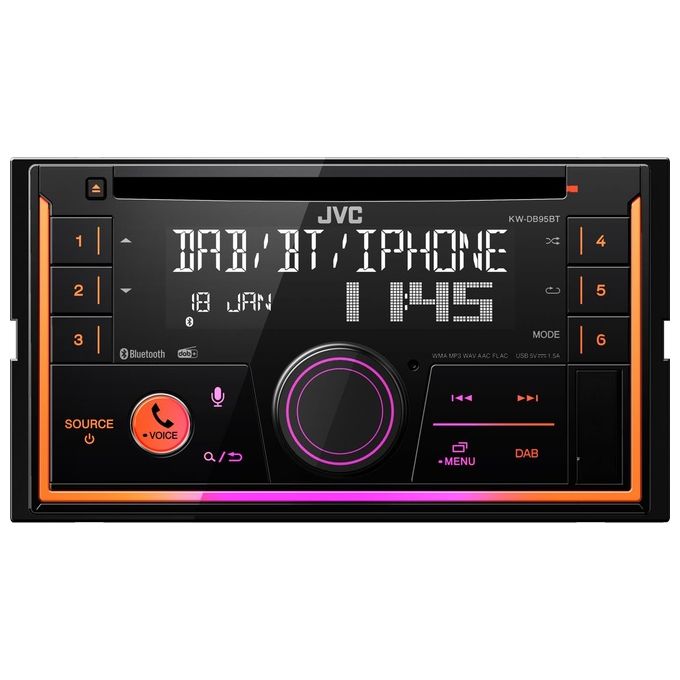 JVC KW-DB95BT Autoradio Sintolettore CD Nero 200W Bluetooth