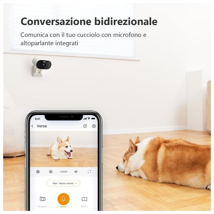 Imou Versa Telecamera 2mp Wi-fi da Interno-Esterno con Sirena e Faretto