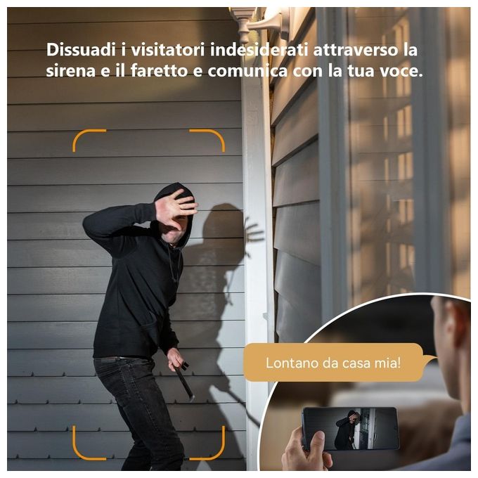 Imou Versa Telecamera 2mp Wi-fi da Interno-Esterno con Sirena e Faretto