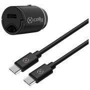 Celly Kit Usb-C Caricatore da Auto con Cavo Usb-C 20W