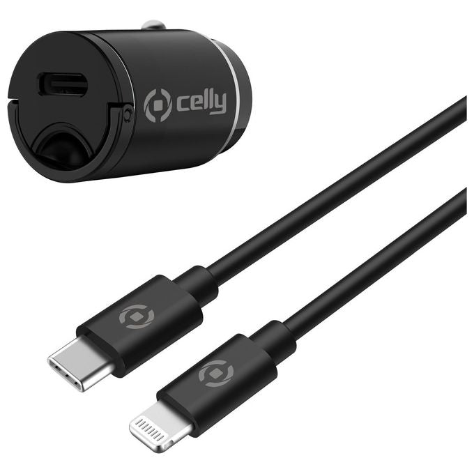 Celly Kit Usb-C Caricatore con Cavo Lightning 20W