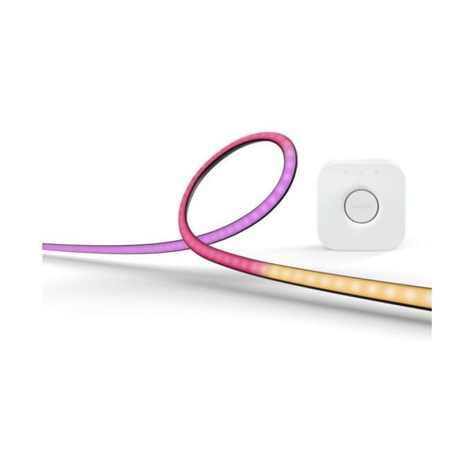 Philips Hue Play Lightstrip Gradiend per Pc 24-27'' Hue Bridge Incluso 18W