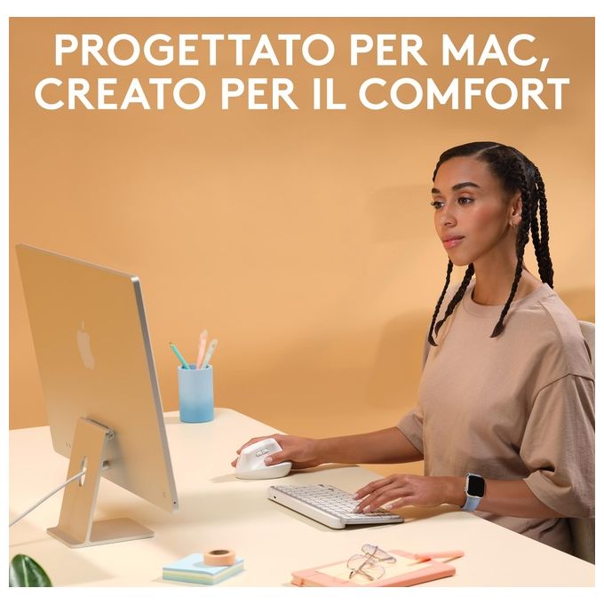 Logitech Lift For Mac Mouse Mano Destra Rf Wireless Ottico 4000 Dpi
