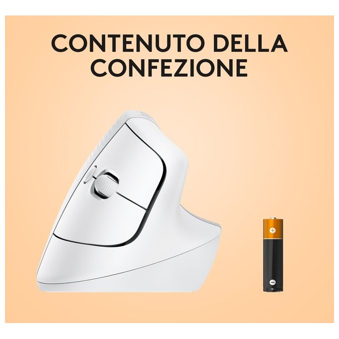 Logitech Lift For Mac Mouse Mano Destra Rf Wireless Ottico 4000 Dpi