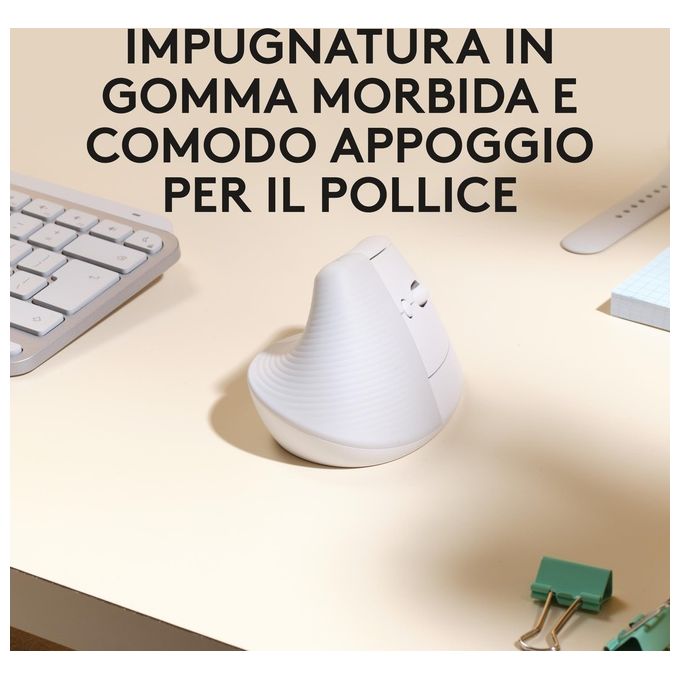 Logitech Lift For Mac Mouse Mano Destra Rf Wireless Ottico 4000 Dpi