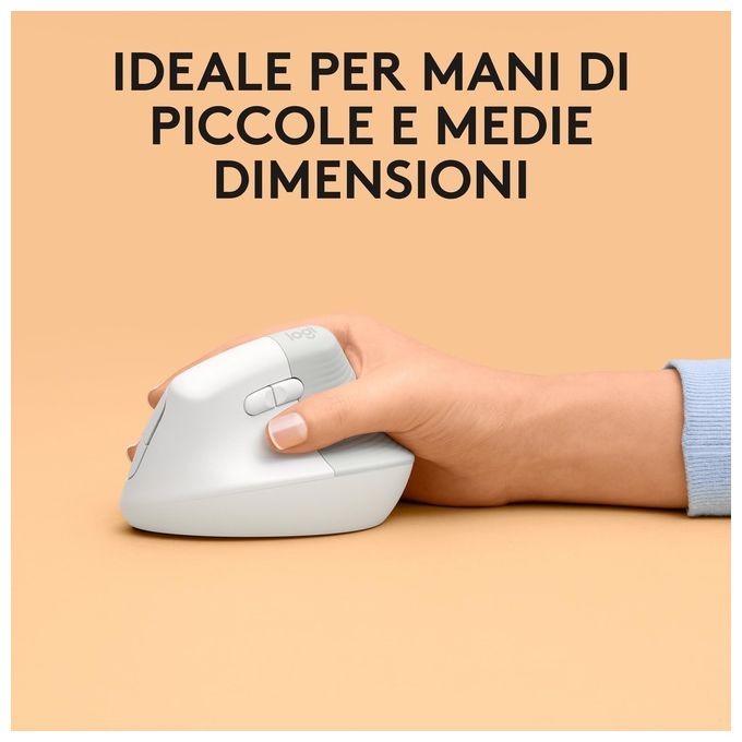 Logitech Lift For Mac Mouse Mano Destra Rf Wireless Ottico 4000 Dpi