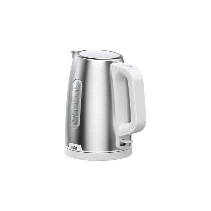 Braun WK 1500 WH PurShine Bollitore Elettrico 1.7 Litri 2200W Acciaio Inossidabile-Bianco