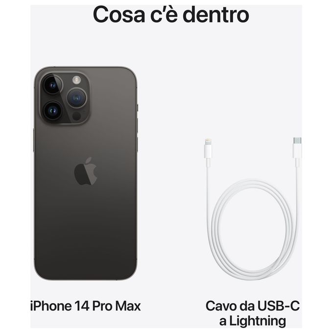 Apple iPhone 14 Pro Max 256Gb 6.7'' Nero Siderale Italia