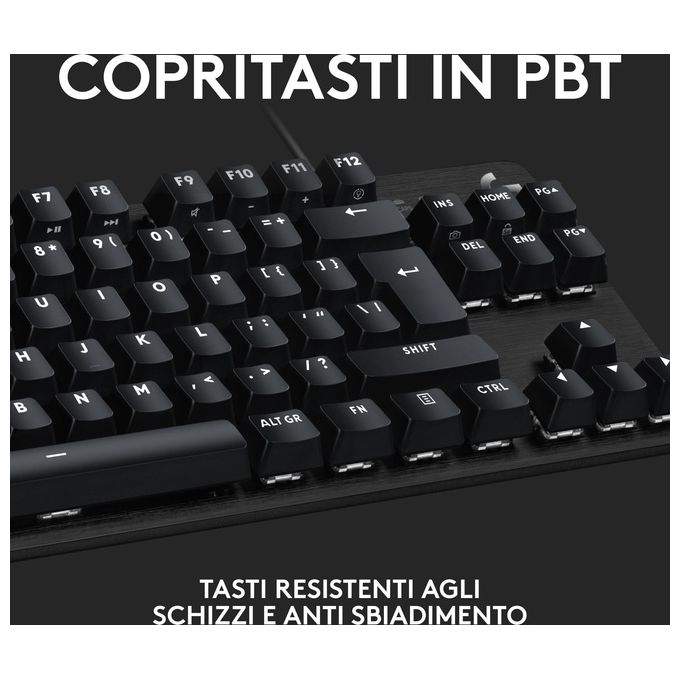 Logitech G413 TKL SE Tastiera Meccanica Gaming Tastiera Compatta Retroilluminata con Switch Meccanici Tattili Anti-Ghosting Alluminio Nero