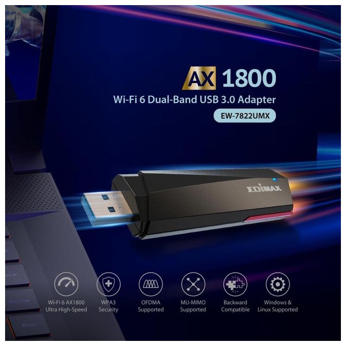 Edimax EW-7822UMX Scheda di Rete e Adattatore WLAN 1201 Mbit-s
