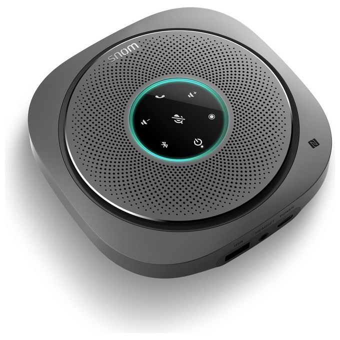 Snom Altoparlante da conferenza C300, vivavoce portatile, rumore e cancellazione dell'eco, collegamento a telefoni cellulari o computer, array di microfoni beamforming