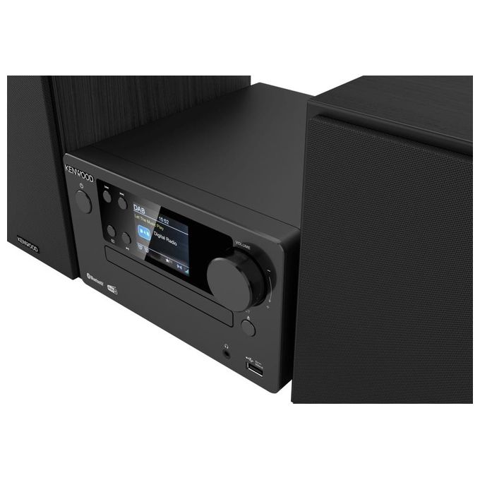 Kenwood, Micro Hi-Fi, M-725DAB, Nero, Bluetooth, DAB+, USB, CD