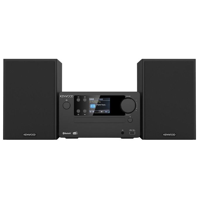 Kenwood, Micro Hi-Fi, M-725DAB, Nero, Bluetooth, DAB+, USB, CD