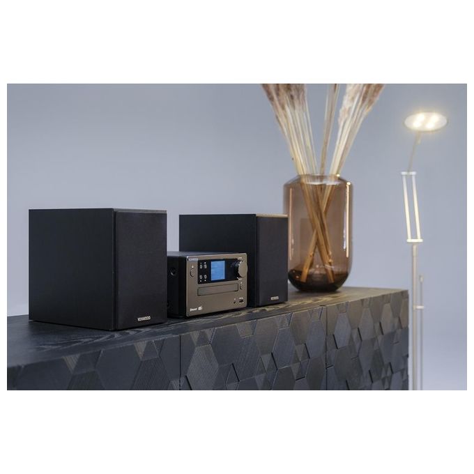 Kenwood, Micro Hi-Fi, M-725DAB, Nero, Bluetooth, DAB+, USB, CD