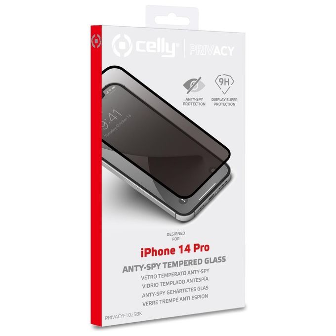 Celly Privacy Full per iPhone 14 Pro Nero