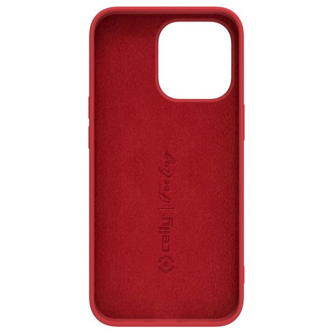 Celly Feeling Cover per iPhone 14 Pro Rosso