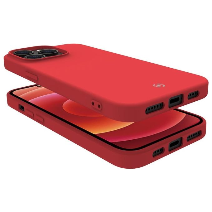 Celly Feeling Cover per iPhone 14 Pro Rosso