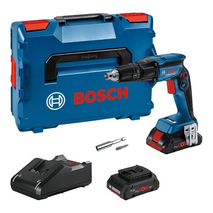 Bosch GTB 18V-45 2xPC 4Ah GAL 18V-40 Avvitatore per Cartongesso a Batteria