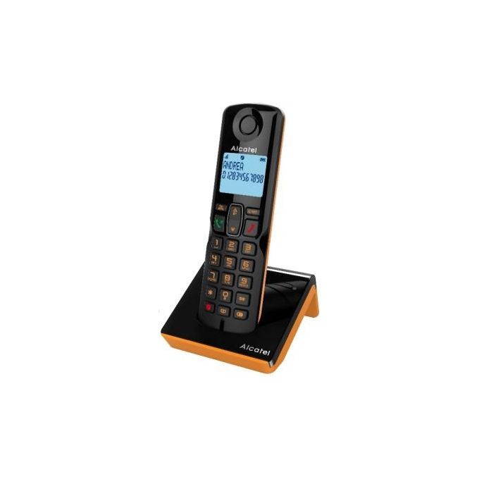 Alcatel S280 Cordless Vivavoce con Funzione Blocco Chiamate Evoluto Orange