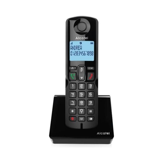 Alcatel S280 Cordless Vivavoce con Funzione Blocco Chiamate Evoluto Nero