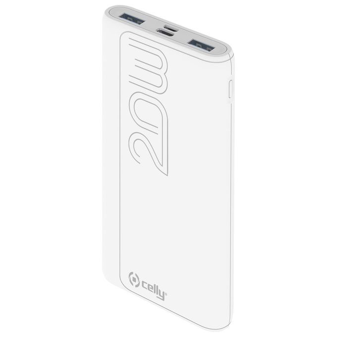 Celly Power Bank Pd 20W 10000 Evo Bianco