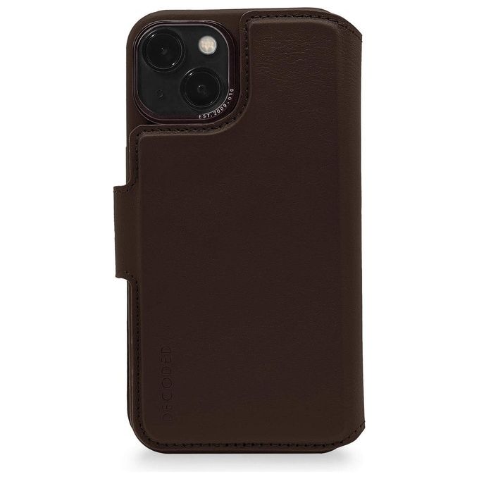 Decoded Leather Detachable Wallet per iPhone 14 Plus Chocolate Brown