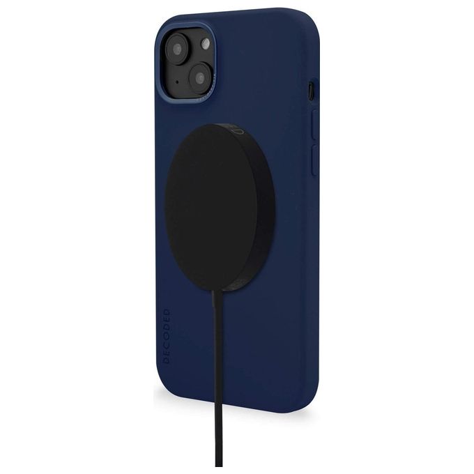 Decoded AntiMicrobial Silicone BackCover per iPhone 14 Plus Navy Peony