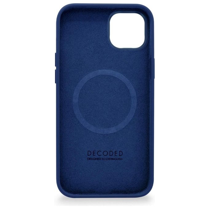 Decoded AntiMicrobial Silicone BackCover per iPhone 14 Plus Navy Peony