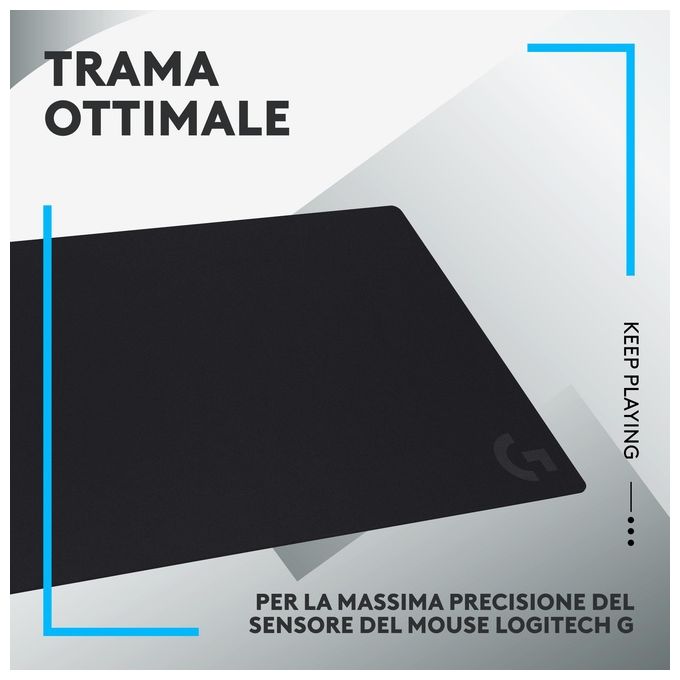 Logitech G G840 Gaming Mouse Pad XL Ottimizzato per i Sensori da Gioco Attrito Moderato Antiscivolo
