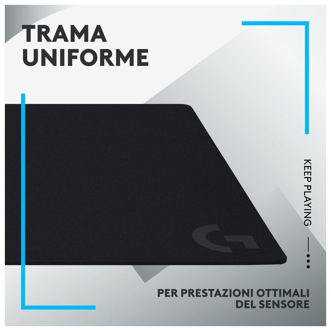 Logitech G G840 Gaming Mouse Pad XL Ottimizzato per i Sensori da Gioco Attrito Moderato Antiscivolo