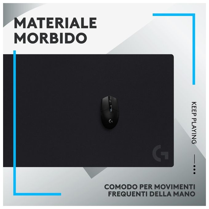 Logitech G G840 Gaming Mouse Pad XL Ottimizzato per i Sensori da Gioco Attrito Moderato Antiscivolo