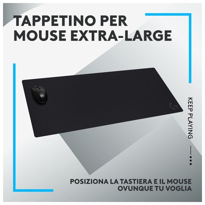Logitech G G840 Gaming Mouse Pad XL Ottimizzato per i Sensori da Gioco Attrito Moderato Antiscivolo