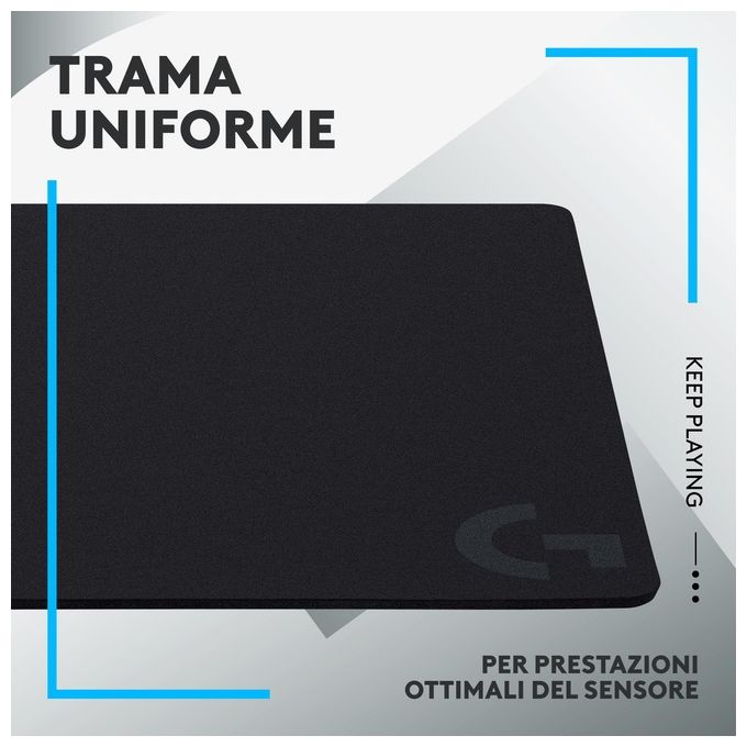 Logitech G G440 Gaming Mouse Pad Rigido Ottimizzato per i Sensori da Gioco Attrito Moderato Antiscivolo 340x280x5mm