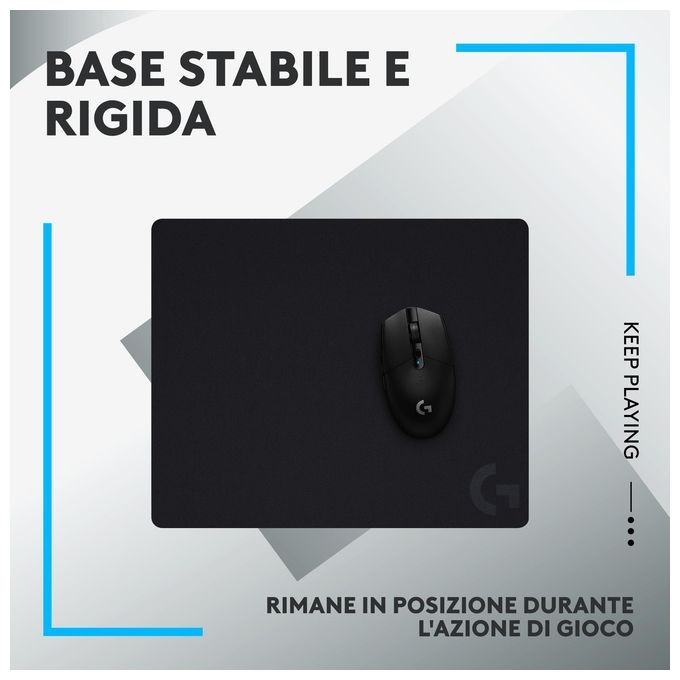 Logitech G G440 Gaming Mouse Pad Rigido Ottimizzato per i Sensori da Gioco Attrito Moderato Antiscivolo 340x280x5mm