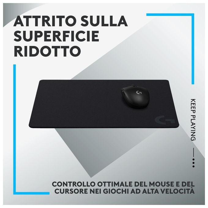 Logitech G G440 Gaming Mouse Pad Rigido Ottimizzato per i Sensori da Gioco Attrito Moderato Antiscivolo 340x280x5mm