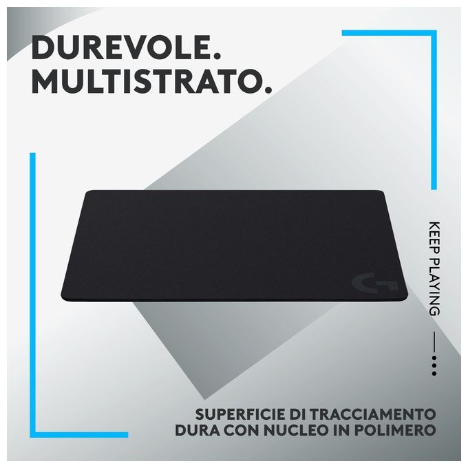 Logitech G G440 Gaming Mouse Pad Rigido Ottimizzato per i Sensori da Gioco Attrito Moderato Antiscivolo 340x280x5mm