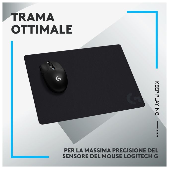 Logitech G G440 Gaming Mouse Pad Rigido Ottimizzato per i Sensori da Gioco Attrito Moderato Antiscivolo 340x280x5mm