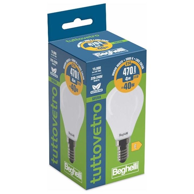 Beghelli Lampadina Led 4W Tuttovetro Led