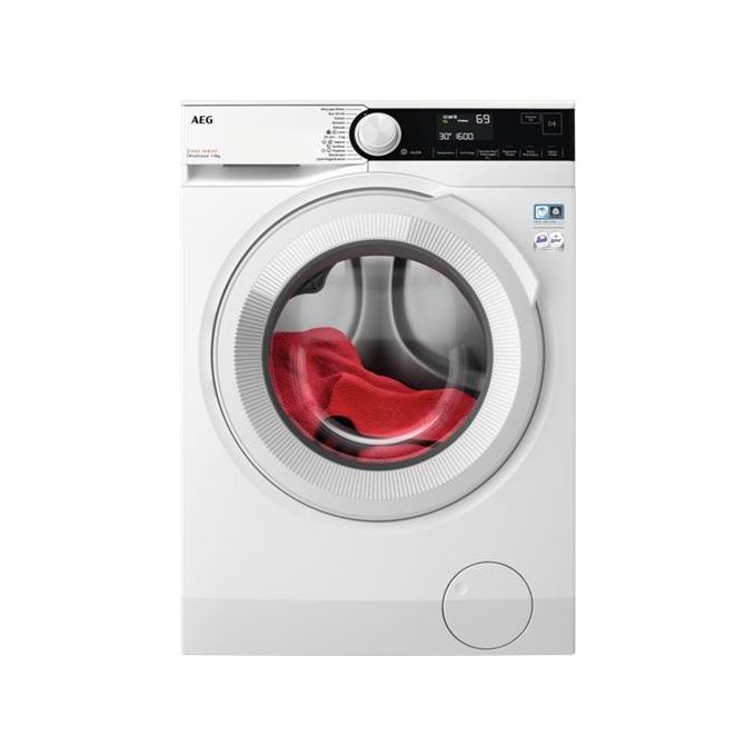 AEG Serie 7000 Pro Steam LR7D96CW Lavatrice a carica Frontale 9 Kg Classe A e 1551 giri cesto Care Drum filtro ispezionabile bianco