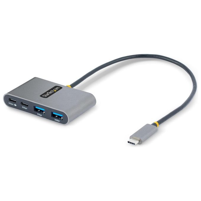Startech.com Hub Usb-C a 4 Porte con 100W Power Delivery Cavo Lungo 30cm