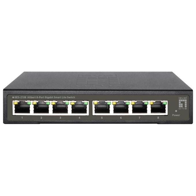 LevelOne GES-2108 Switch di Rete Gestito L2 Gigabit Ethernet 10-100-1000 Nero