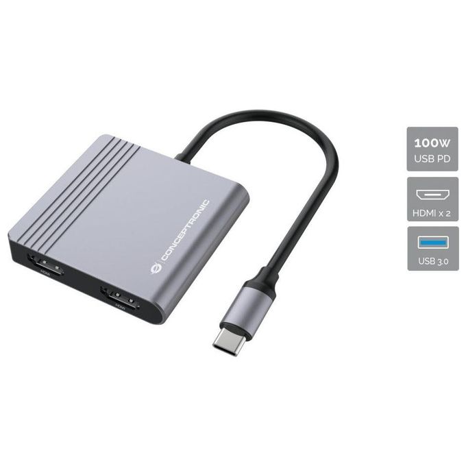 Conceptronic DONN13G 4-in-1 Docking Station Usb 3.2 gen1